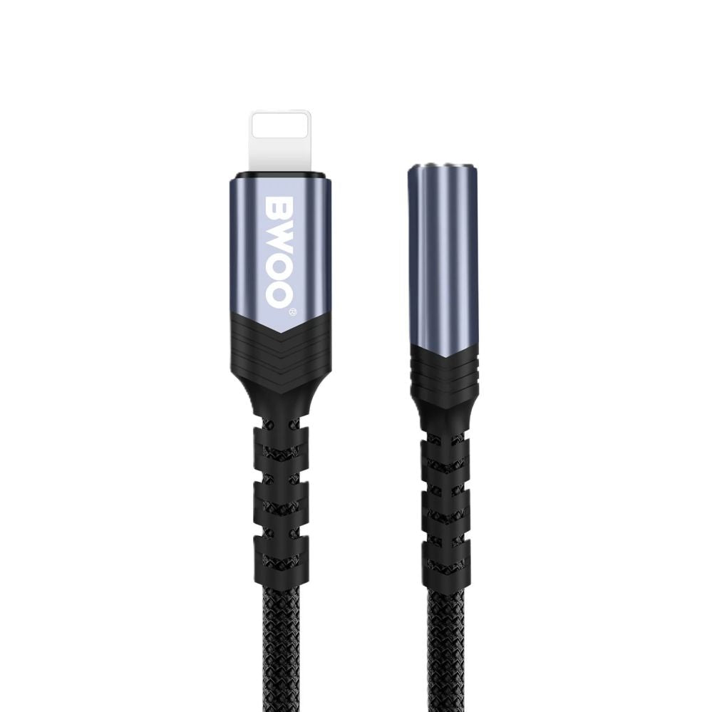 Converter BWOO  Adapter AUX 3.5mm - Lightning Black BZ48