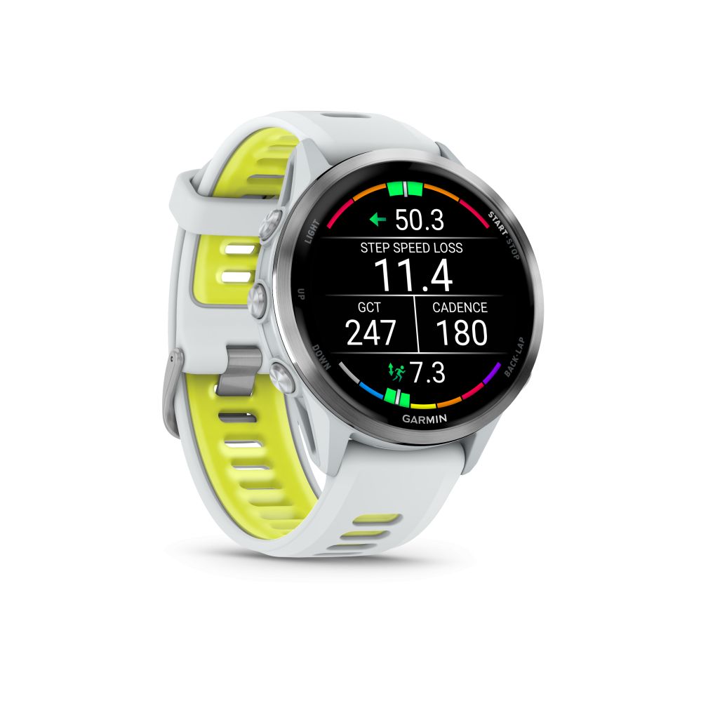 Nutikell Garmin  Forerunner 970, Titanium with Whitestone Case and Whitestone/Translucent Amp Yellow Band