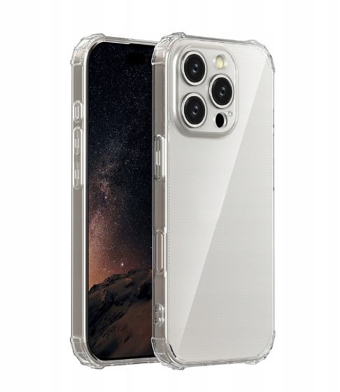 Чехол на заднюю панель iLike Apple iPhone 17 Anti Shock 1,5 mm case big hole Transparent