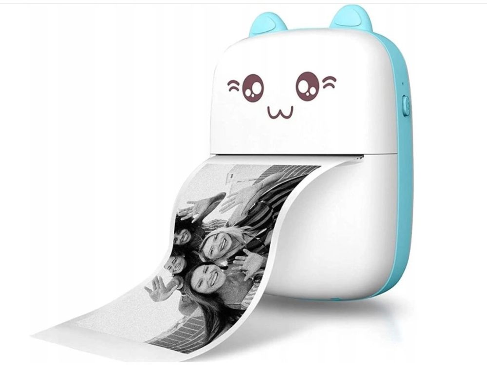 Another product Blun  Cat Mini printer Mini printeris  with 11 thermo paper rolls 75mm