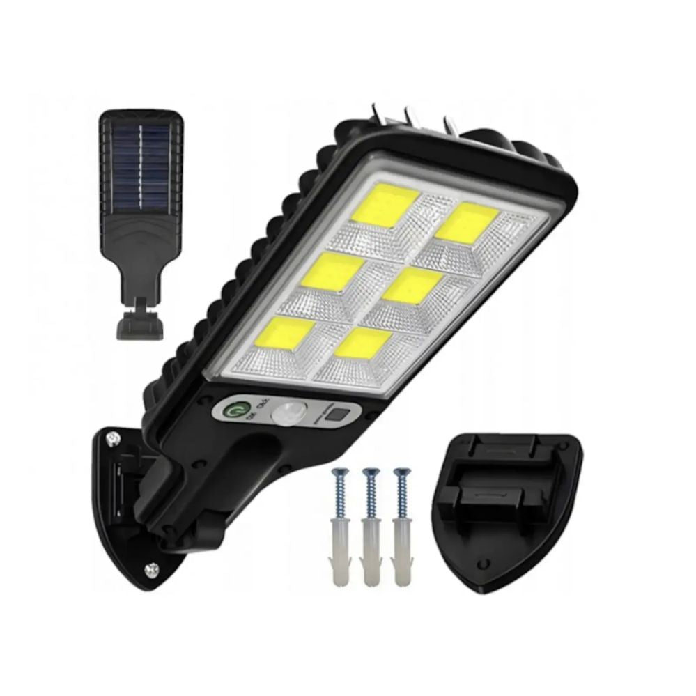 LED Фонарик Elight  LU17 Solar LED Street Light 120 COB PIR Sensor + Waterproof Design ABS Construction Black