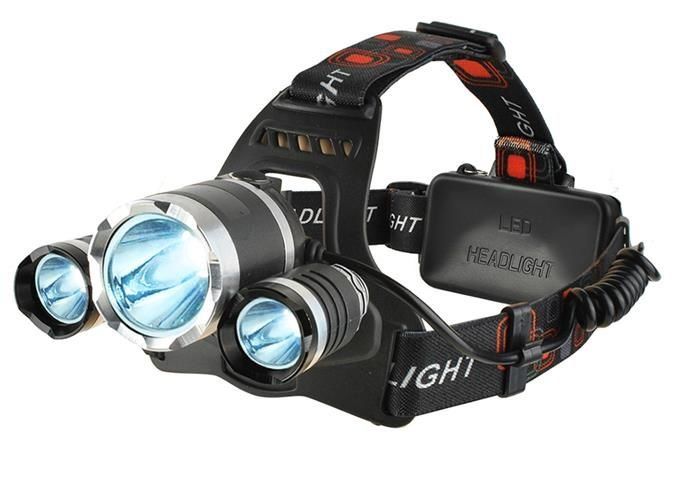 LED Фонарик iLike  Front Headlight, Headlamp. 3x LED CREE Lamp, Strong Long Range Black