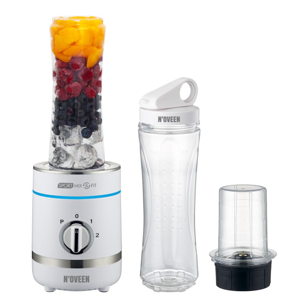 Измельчители iLike  Sport Blender 300W Ice Crushing + Pulse Grinder & 2x600ml Bottles LED BPA-Freev White