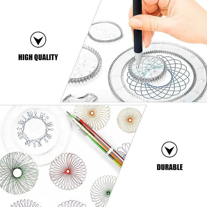 Другой товар iLike  28pcs Spiral Drawing Ruler Set Includes Gears Pens A4 Paper Tutorial ABS Plastic