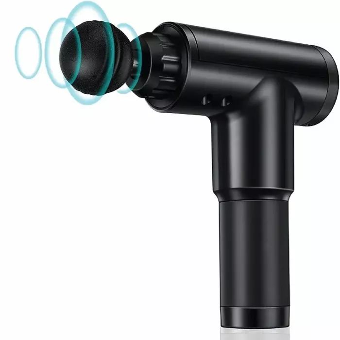 Teised iLike  GG Portable Fascial Muscle Massage Gun with 6-level variable vibration + 3 nozzles Black