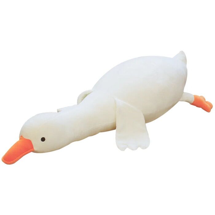 игрушки Kiddyz  Stuffed Goose Plush 50cm Soft Animal Pillow in Flat Pose Cute Decorative Toy