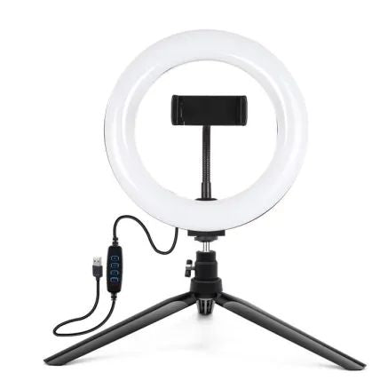 Selfie pulk Elight  ST6-5 16cm 10W LED Light Ring with Phone holder + 0.5m Metal Tripod stand + BT remote Black