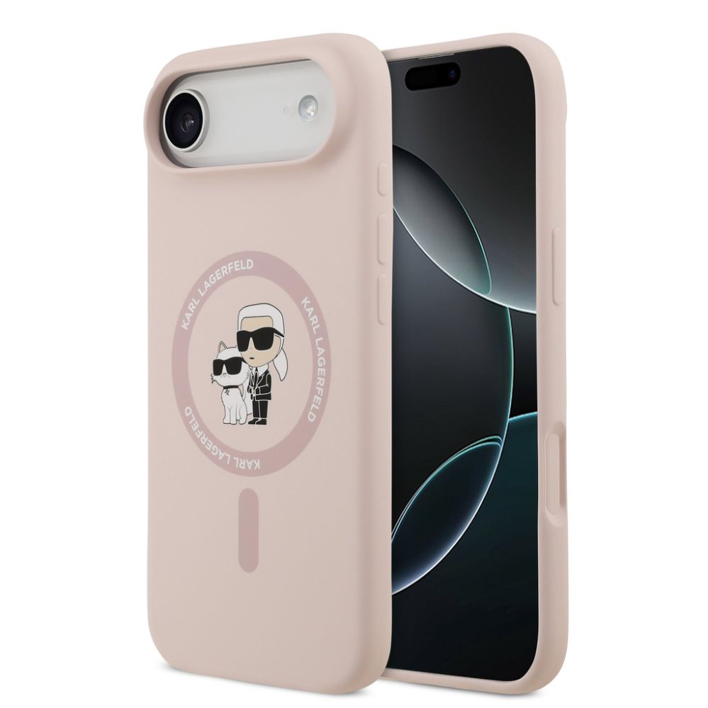 Чехол на заднюю панель Karl Lagerfeld Apple iPhone Air Liquid Silicone Karl and Choupette MagSafe Case Pink