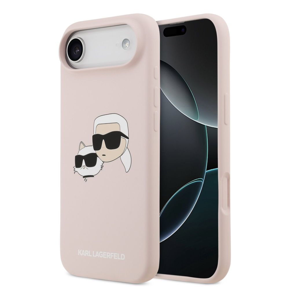 Tagakaaned Karl Lagerfeld Apple iPhone Air Liquid Silicone Double Heads MagSafe Case Pink