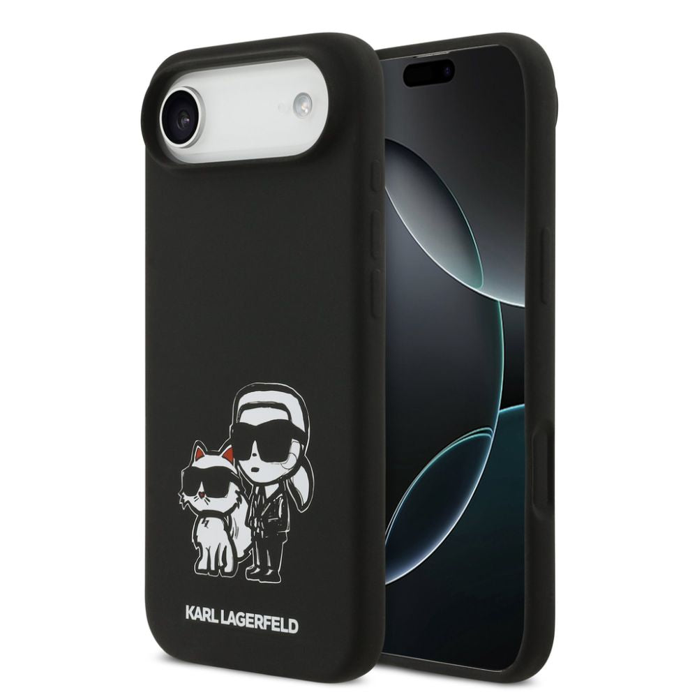 Tagakaaned Karl Lagerfeld Apple iPhone Air Liquid Silicone K&CH Sketch MagSafe Case Black