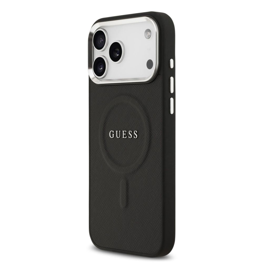 Чехол на заднюю панель Guess Apple iPhone 17 Pro Max PU Saffiano MagSafe Case Black