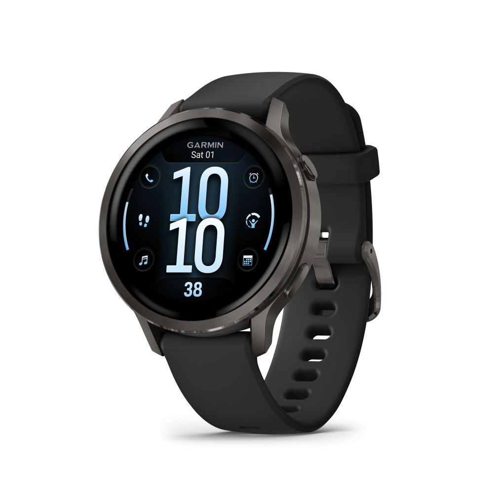 Умные часы Garmin  Venu 4 - 41mm, Slate with Black Silicone Band sports watch