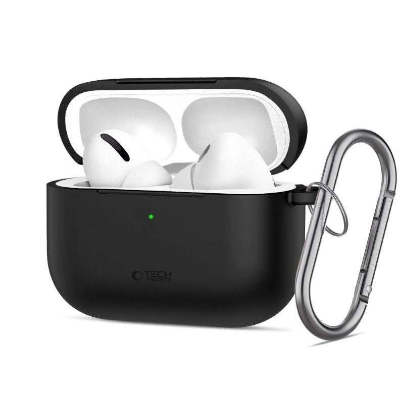 Korpus kõrvaklappidele Tech-Protect Apple AIRPODS PRO 3 SILICONE HOOK Black