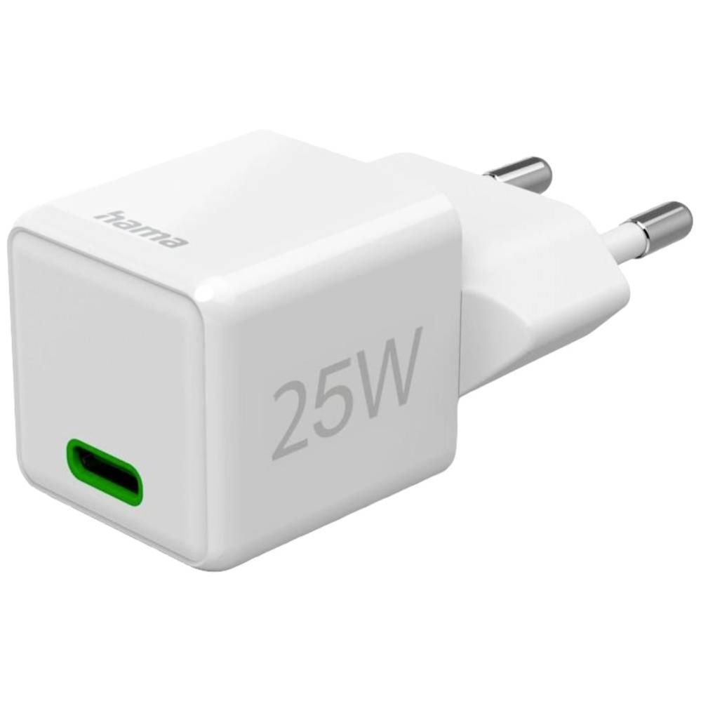 Адаптер Hama  Mini Fast Charger USB-C PD 25W White