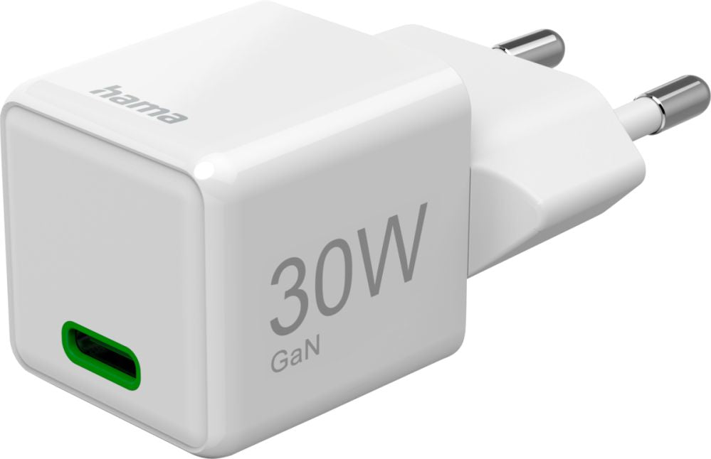 Adapter Hama  Mini USB-C Super Charger 30W PD White