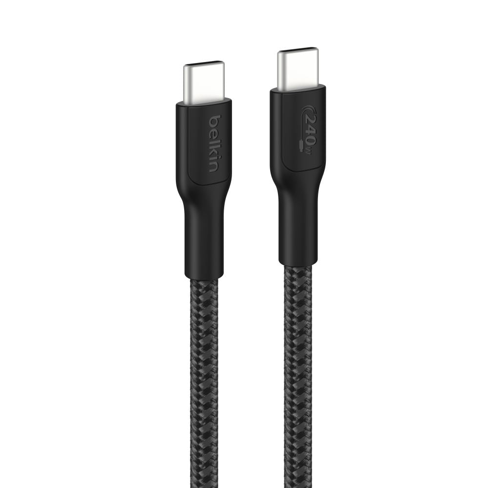 Cable Belkin  USB-C TO USB-C 240W 2.0, BRAIDED PCR, 2M Black