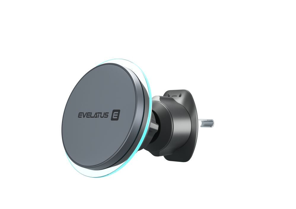 Авто держатель Evelatus  MagSafe Qi wireless charging magnet air vent mount (for Car air vent) Black