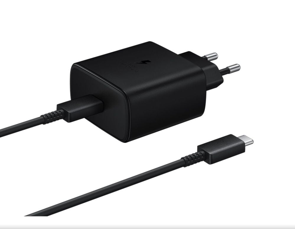 Адаптер Samsung  EP-TA845EBE + EP-DW767JBE Samsung 45W Travel Charger + USB-C/USB-C Data Cable Black (OOB Bulk) Black