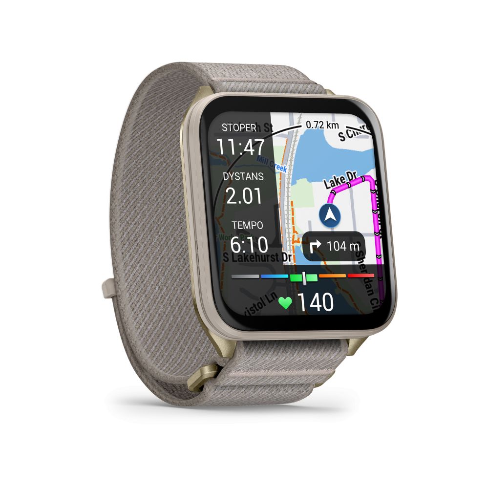 Умные часы Garmin  Venu X1 Soft Gold with Titanium Caseback and French Grey Nylon Band