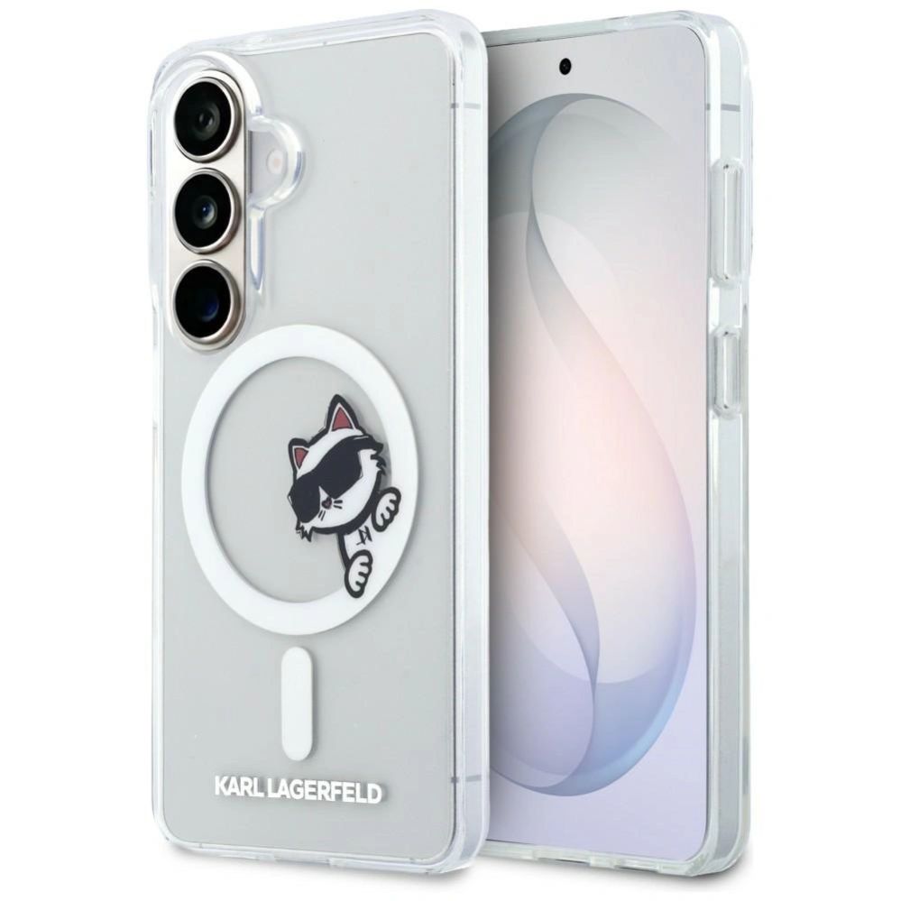Case universaalne kaitseümbris Karl Lagerfeld Samsung Galaxy S26 IML Peekaboo Choupette With MagSafe Case Transparent