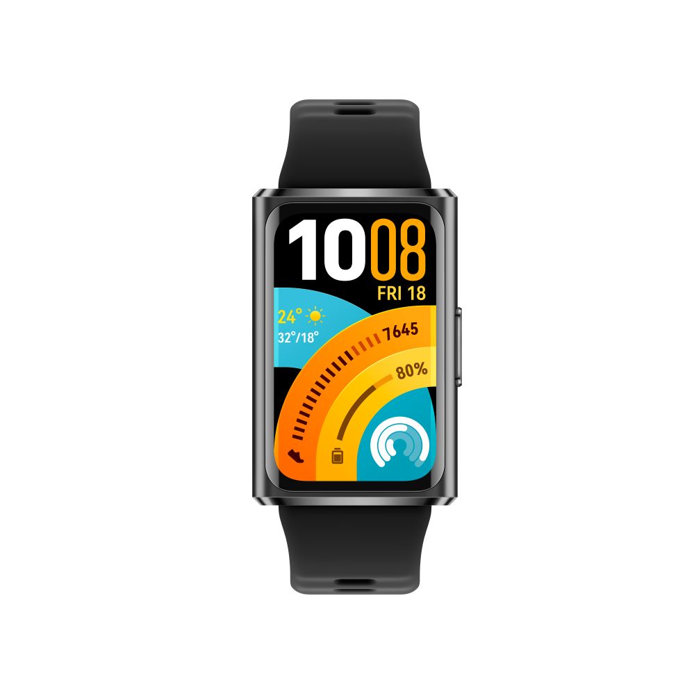 Fitness käevõru Huawei  Band 11 Pro Matte Black Aluminum Alloy Case with Black Fluoroelastomer Strap (Candy-B49F)