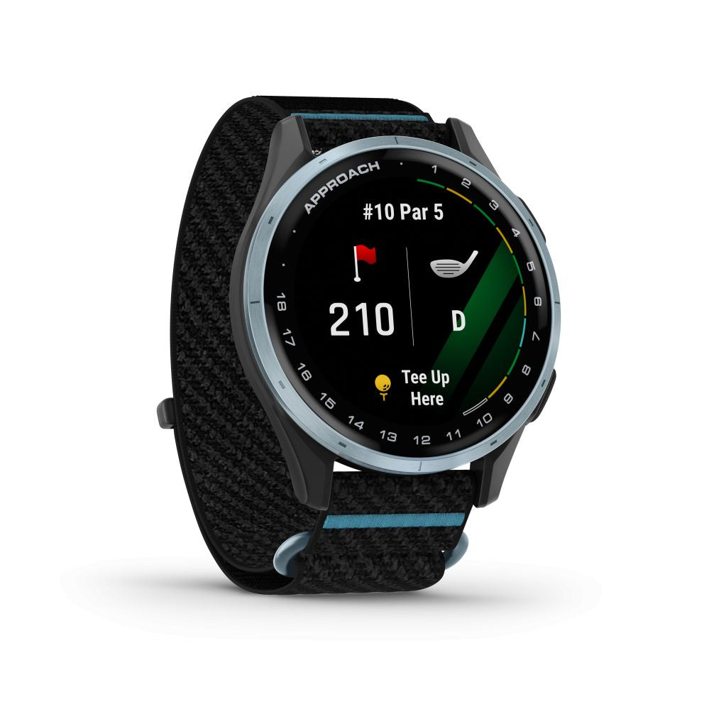 Smart watches Garmin  Approach J1
Cloud blue aluminium bezel with black/azure ComfortFit fabric band