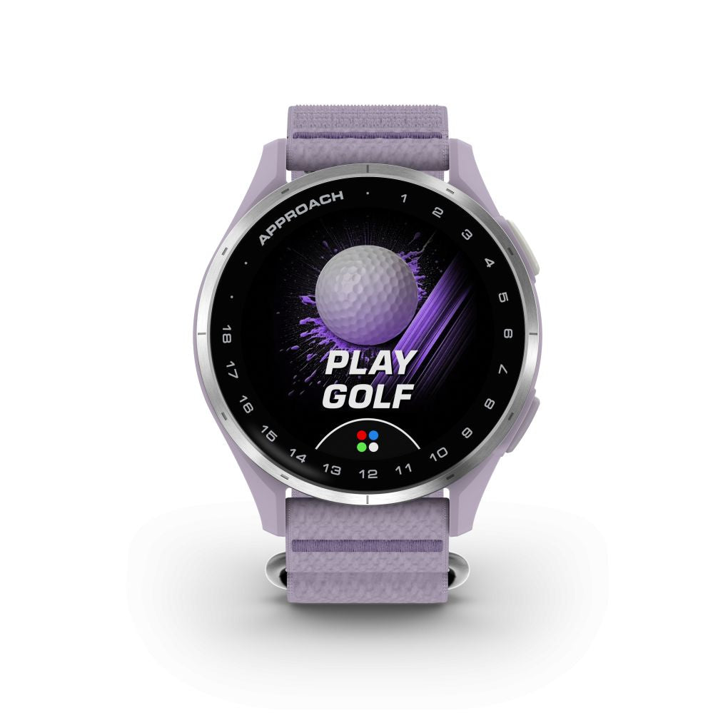 Smart watches Garmin  Approach J1
Silver aluminium bezel with lilac ComfortFit fabric ban