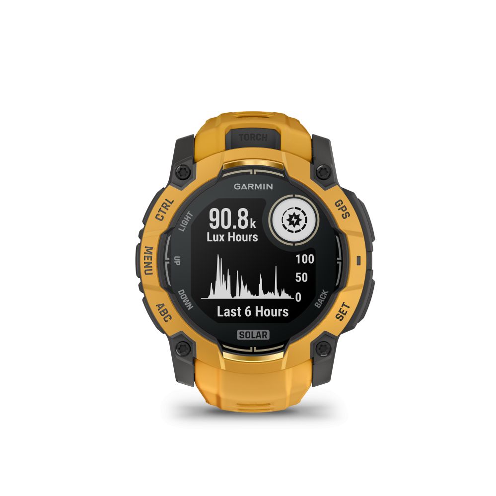 Nutikell Garmin  Instinct 3 – 50 mm, Solar
Sunburst with Sunburst/Grey Band