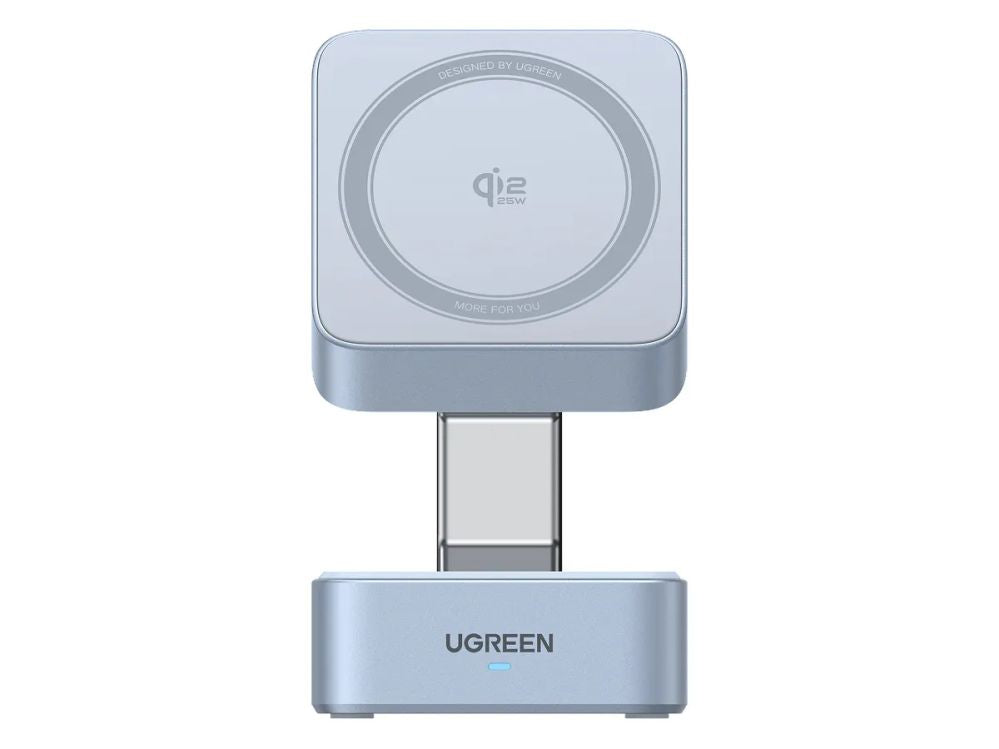 Беспроводное зарядное устройство Ugreen  Magnetic Charger 25W 2-in-1 55960B Wireless, Qi2.2 35W Gray