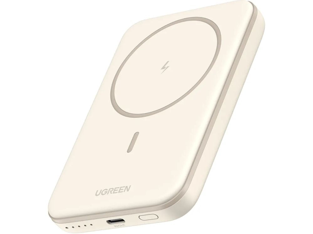Juhtmeta laadija Ugreen  Magnetic Power Bank 5000mAh 25207 15W, Wireless, Beige Beige