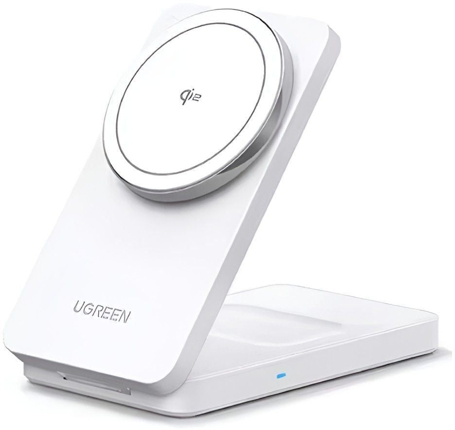 Juhtmeta laadija Ugreen  Wireless Charger 2in1,20W,Qi2 45057 iPhone, AirPods White