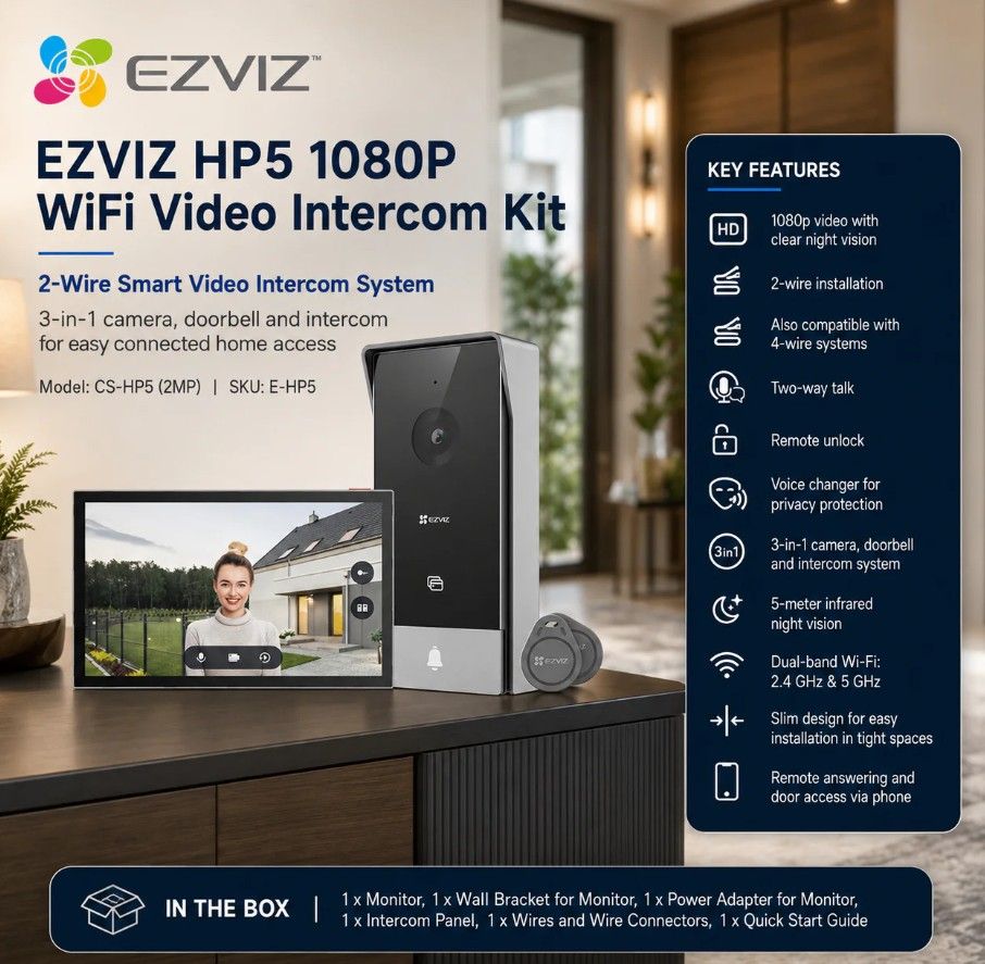 Videotelefonid EZVIZ  CS-HP5   (2MP) Durvju zvans