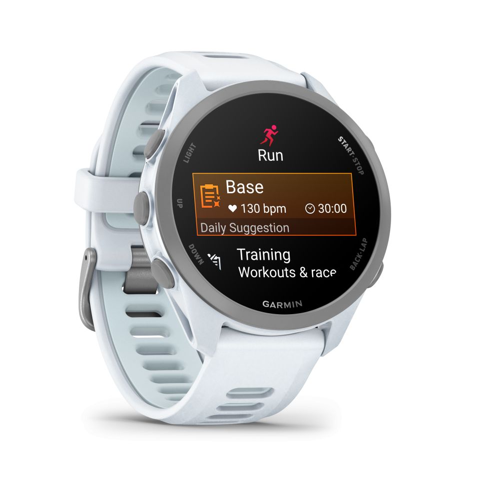 Nutikell Garmin  Forerunner 170 Music, Whitestone with Whitestone/Cloud Blue Band