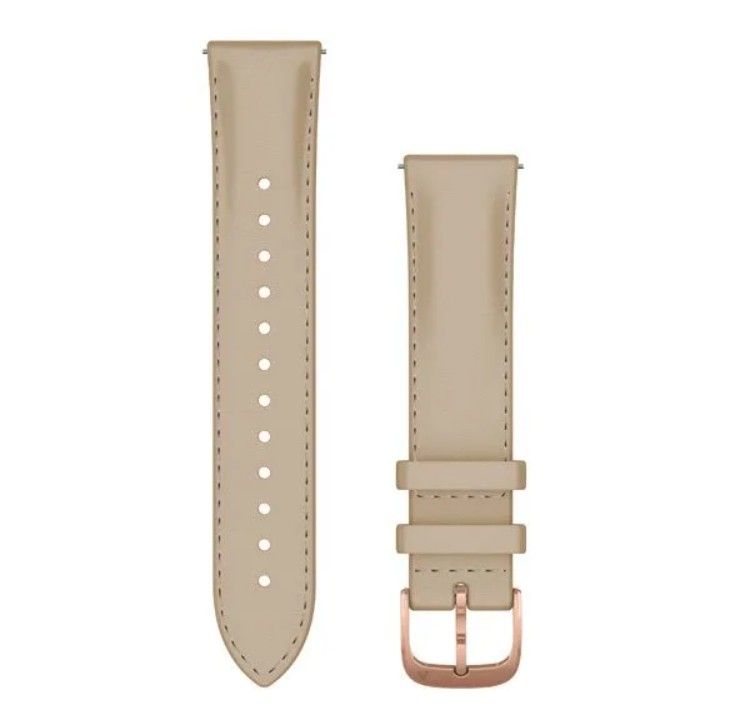 Rihm Garmin  Quick Release Bands (20 mm)
Light sand italian leather, 18K rose gold PVD hardware Golden Light