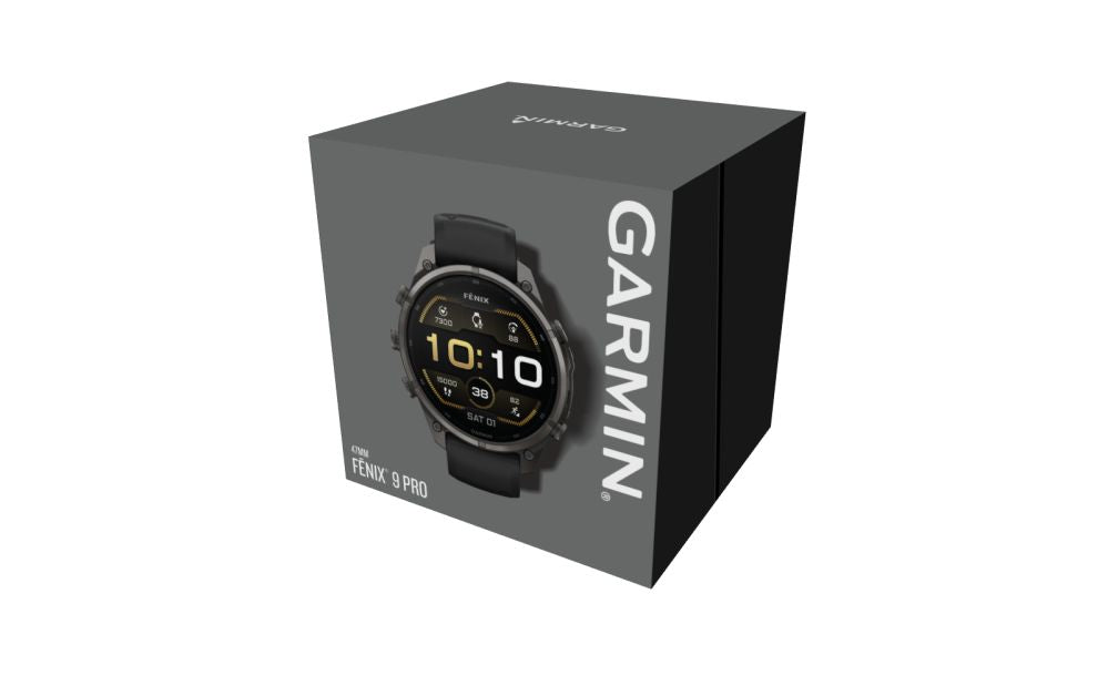 Nutikell Garmin  Fenix 9 Pro – 47mm
Carbon Gray DLC Titanium with Black/Pebble Grey Silicone Band