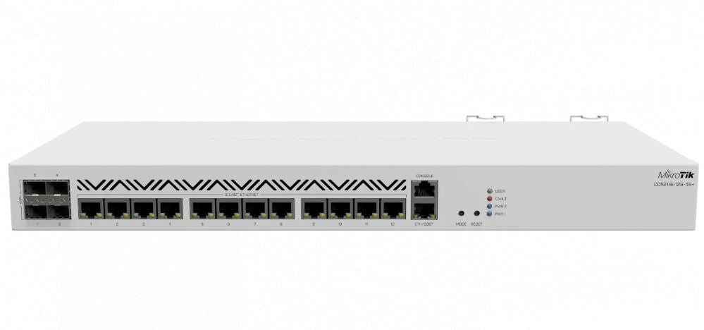 Ruuterid Mikrotik  NET ROUTER 1000M 12PORT 4SFP+/CCR2116-12G-4S+