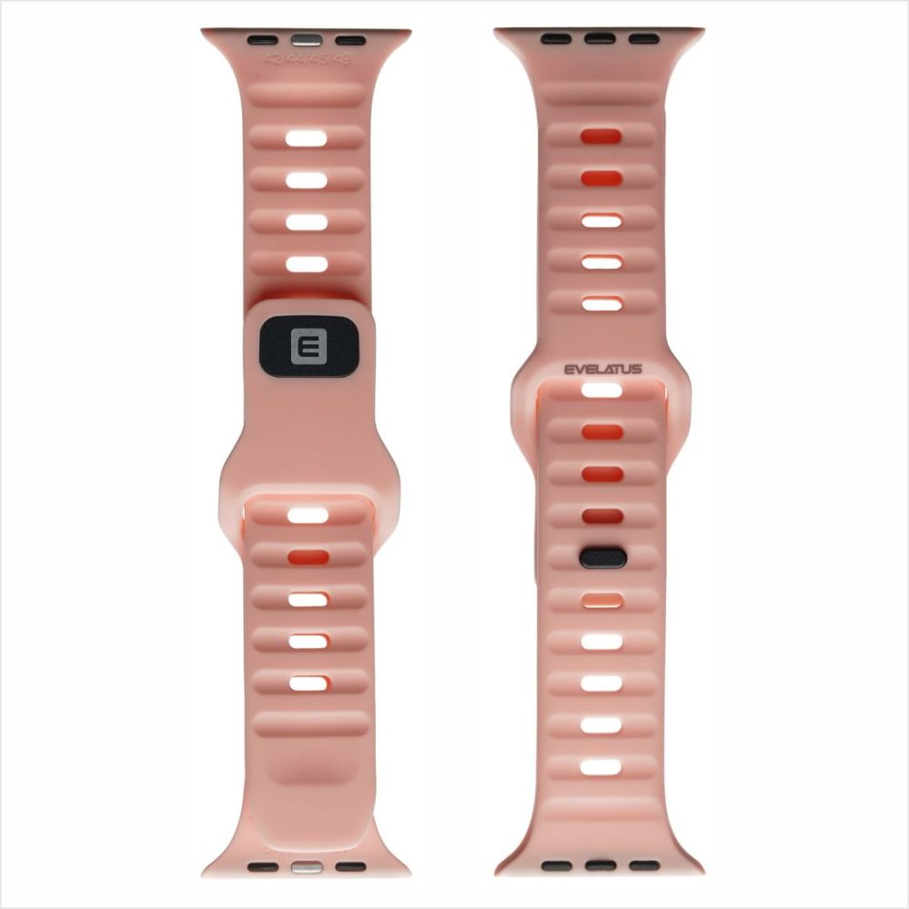 Strap Evelatus  Evelatus Watch 42/44/45 Sport Silicone Loop Light Pink