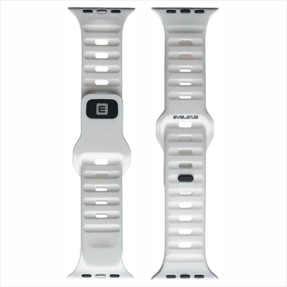 Strap Evelatus  Evelatus Watch 38/40/41 Sport Silicone Loop White