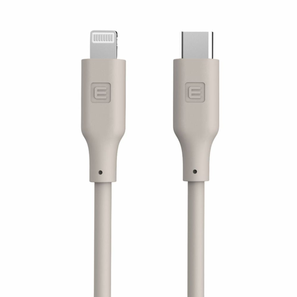 Kaabel Evelatus  Evelatus USB C to Lightning Silicone Cable 1.2M (MFI10CL) 60W / 20V3A Warm Gray