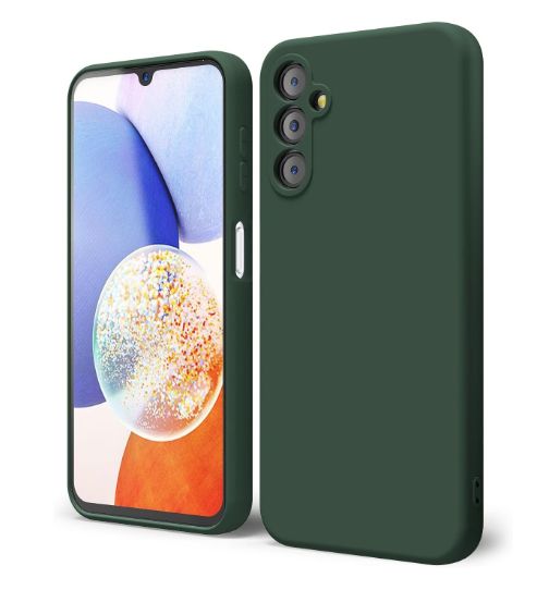 Tagakaaned Evelatus Samsung Galaxy A14 4G / 5G Premium Soft Touch Silicone Case Pine Green