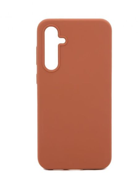 Tagakaaned Evelatus Samsung Galaxy A34 Premium Soft Touch Silicone Case Saddle Brown