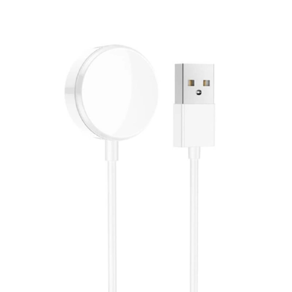 Laadija iWear  CH3 Universal USB 1m Power Cable Smart Watch 3.5W Wireless charger pad White