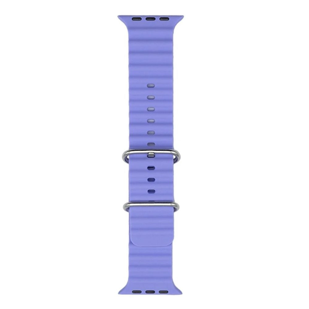 Rihm iWear  S1 Grooved Soft Silicone 20mm strap for Apple Watch 49mm / 45mm / 44mm / 42mm Lilac