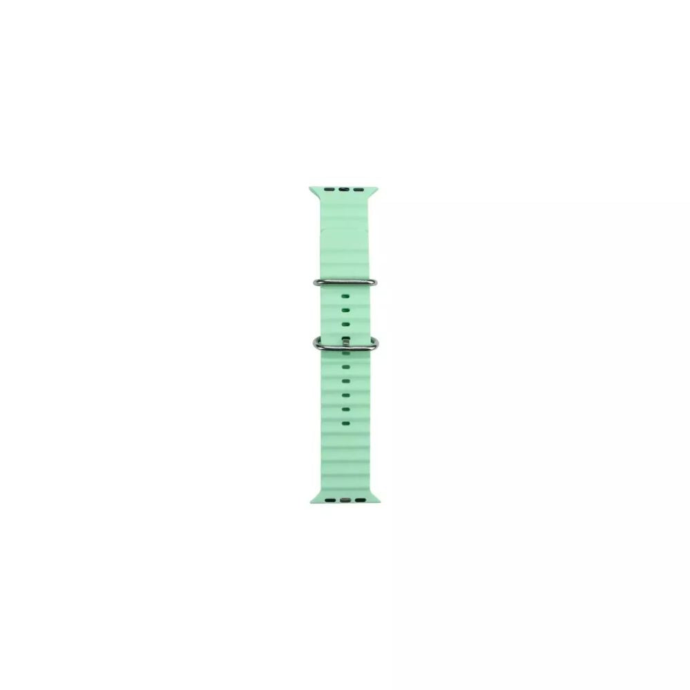 Rihm iWear  S1 Grooved Soft Silicone 20mm strap for Apple Watch 49mm / 45mm / 44mm / 42mm Light Green