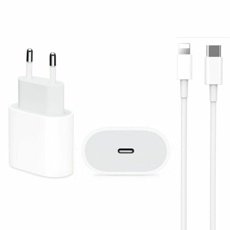 Adaptrid DCO  IP12 20W PD Type-C Plug Fast Charger with Lightning Cable A234 White