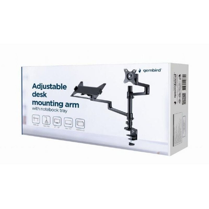 TV bracket Gembird  DISPLAY ACC MOUNTING ARM/NB TRAY MA-DA-04