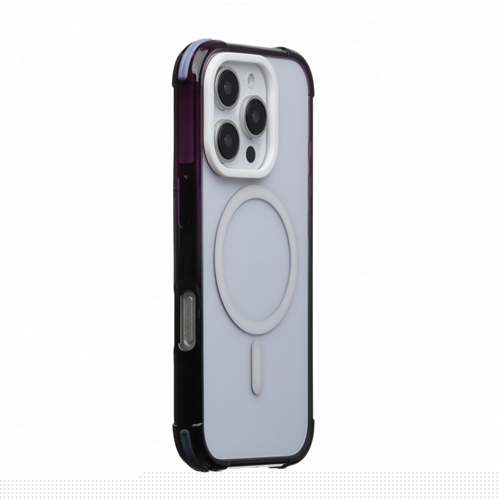 Back panel cover Evelatus Apple iPhone 16 Pro Defender Gradient Color MagSafe Black Purple