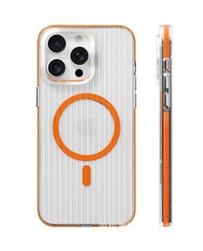 Tagakaaned Evelatus Apple iPhone 16 Pro Suitcase MagSafe Case Transparent Orange