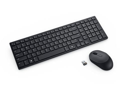 Компьютерная клавиатура Dell  | Silent Keyboard and Mouse | KM555 | Keyboard and Mouse Set | Wireless | Ukrainian (QWERTY) | Black | 2.4 GHz, Bluetooth 5.1 | Wireless connection