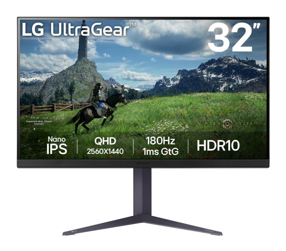 Monitor LG  32GS85Q-B | 32 " | IPS | QHD | 16:9 | 180 Hz | 1 ms | 2560 x 1440 pixels | 350 cd/m² | HDMI ports quantity 2